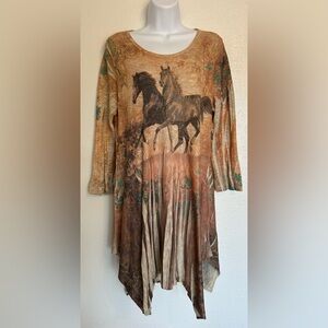 Cactus Western Equestrian Tunic Top